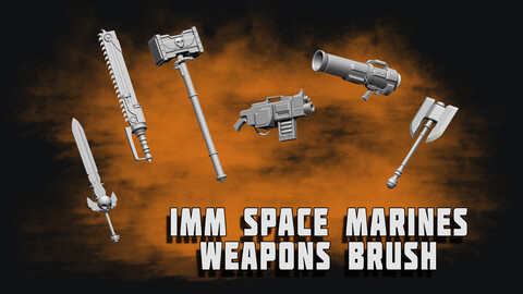 IMM Space Marines Weapons Brush