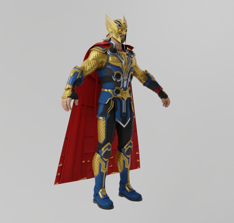 ArtStation - Thor Love n Thunder Lowpoly Rigged | Resources