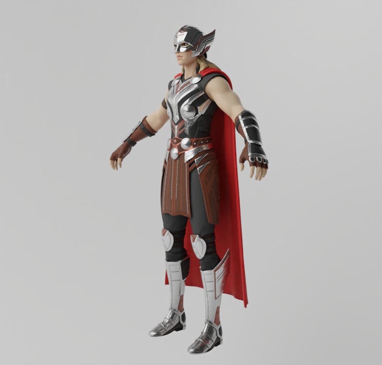 ArtStation - Lady Thor Lowpoly RIgged | Resources