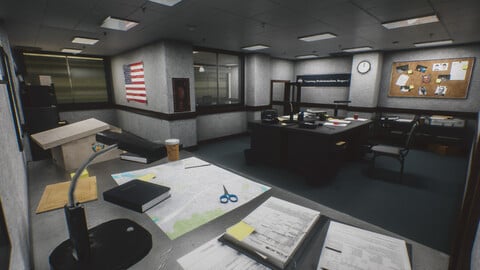Police Station and Interrogation Room Pack (Modular) - [UE4] [UE5]