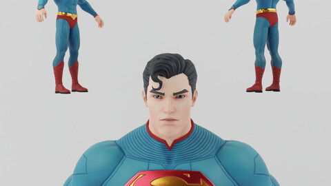 Superman Lowpoly Rigged