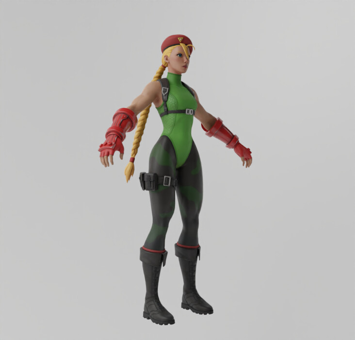 ArtStation - Cammy Street Fighter Lowpoly Rigged