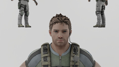 Chris Redfield Lowpoly Rigged