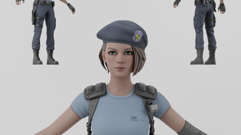 ArtStation - Jill Valentine Lowpoly Rigged | Resources