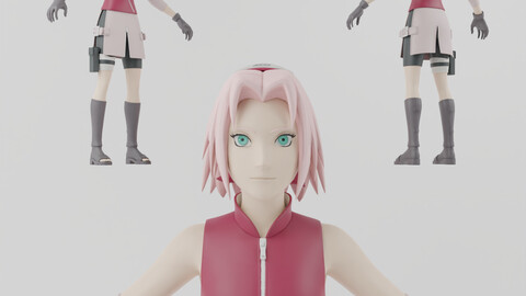 Sakura Lowpoly Rigged