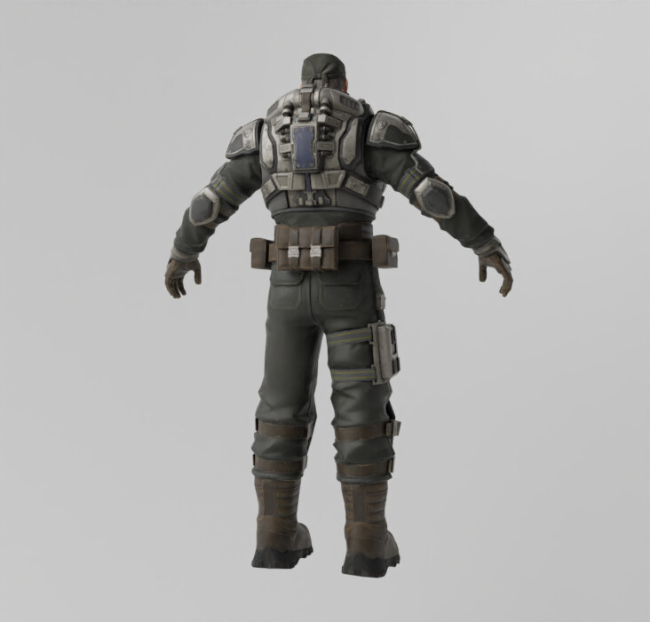 ArtStation - Marcus Fenix "Gears of War" Lowpoly Rigged | Resources
