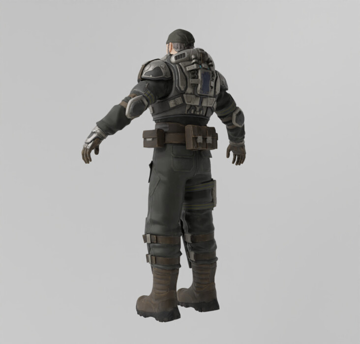 ArtStation - Marcus Fenix "Gears of War" Lowpoly Rigged | Resources