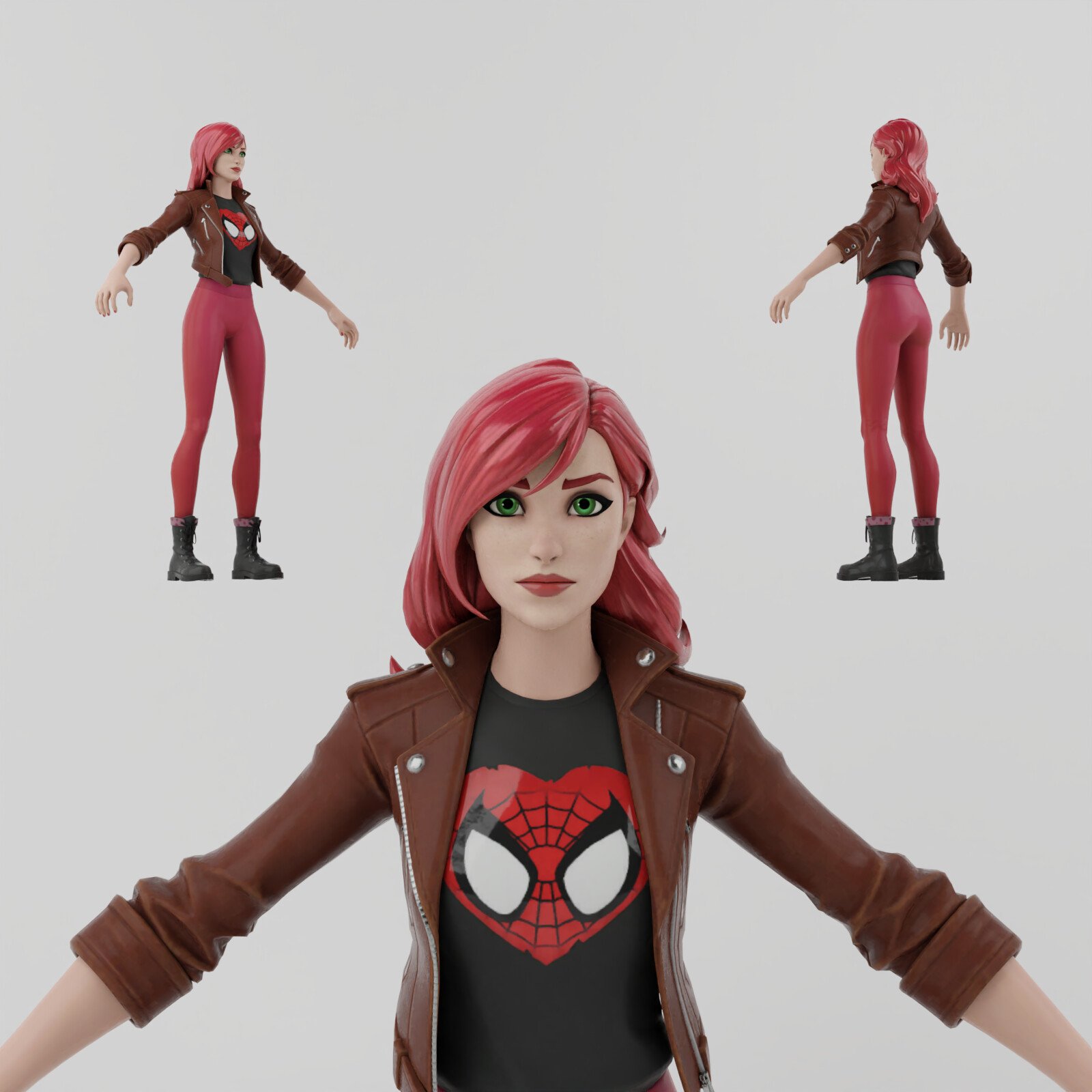 ArtStation - Mary Jane Watson Spiderman Lowpoly Rigged | Resources