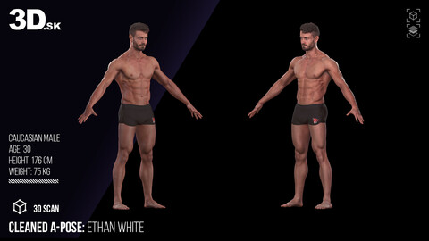 Cleaned A Pose Scan | Ethan White Underwear