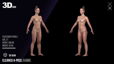 Cleaned A Pose Scan | Babbie Underwear
