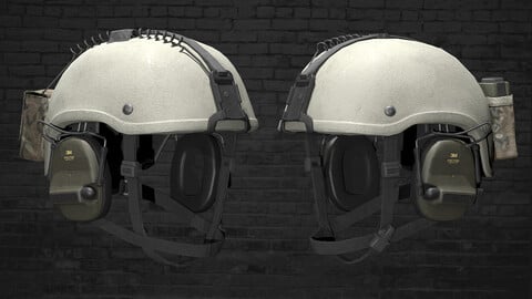 MILITARY Game Ready MICH High Cut helmet Low-poly 3D model