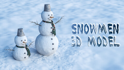 3D Models of Snowmen | Free 3d Models | PBR Textures
