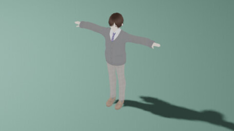 ArtStation - Anime Man Character - Basic Style 3 | Game Assets