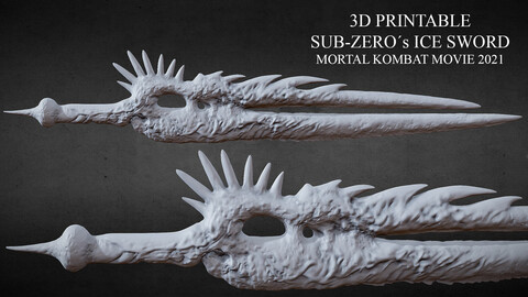 3D PRINTABLE SUB ZERO ICE SWORD - MORTAL KOMBAT MOVIE 2021