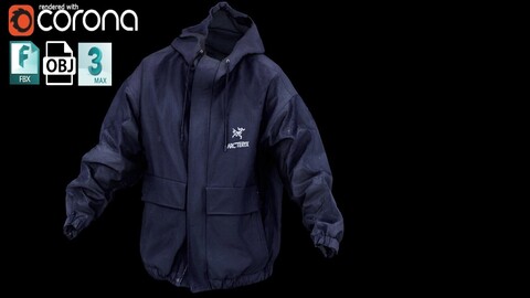 Arcteryx Rain Jacket Low-poly