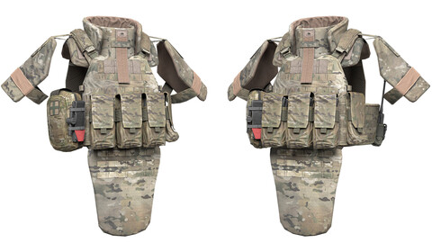 MILITARY WAS DCS Plate Carrier Vest V2 Low-poly 3D model