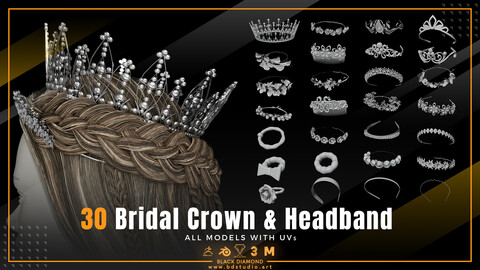30 Bridal Crown & Headband
