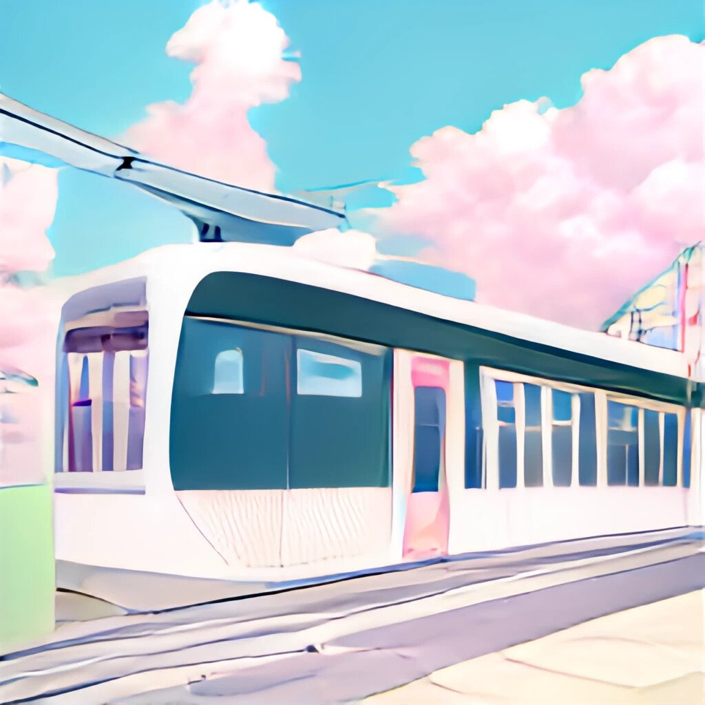 Artstation - Analog Style Tram Japan 