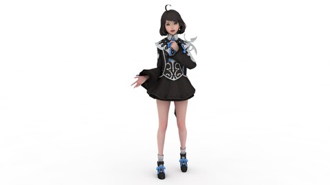 Mahito Girl Game Ready Modular Character 3D