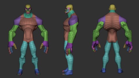 Stylized Hero Lowpoly Basemesh V3