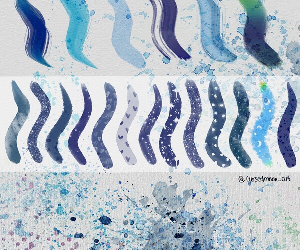 ArtStation - Realistic Watercolor Brushes for Procreate | Brushes