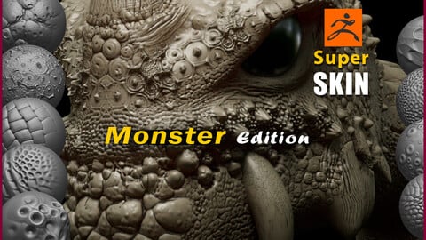 Super Skin - Monster/Creature Edition-  50  ZBrushes Set