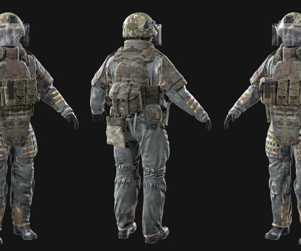 ArtStation - MILITARY Game Ready Fort Fortres Frag Suit Low-poly 3D ...