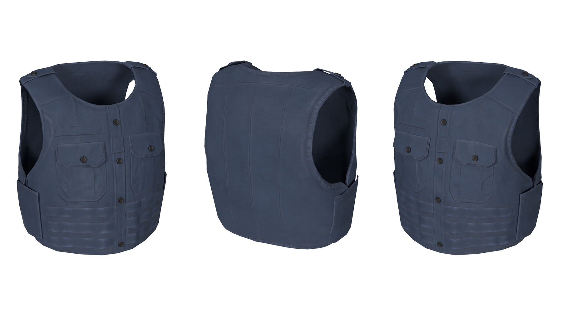 ArtStation POLICE Game Ready Vest Lowpoly 3D model Game Assets