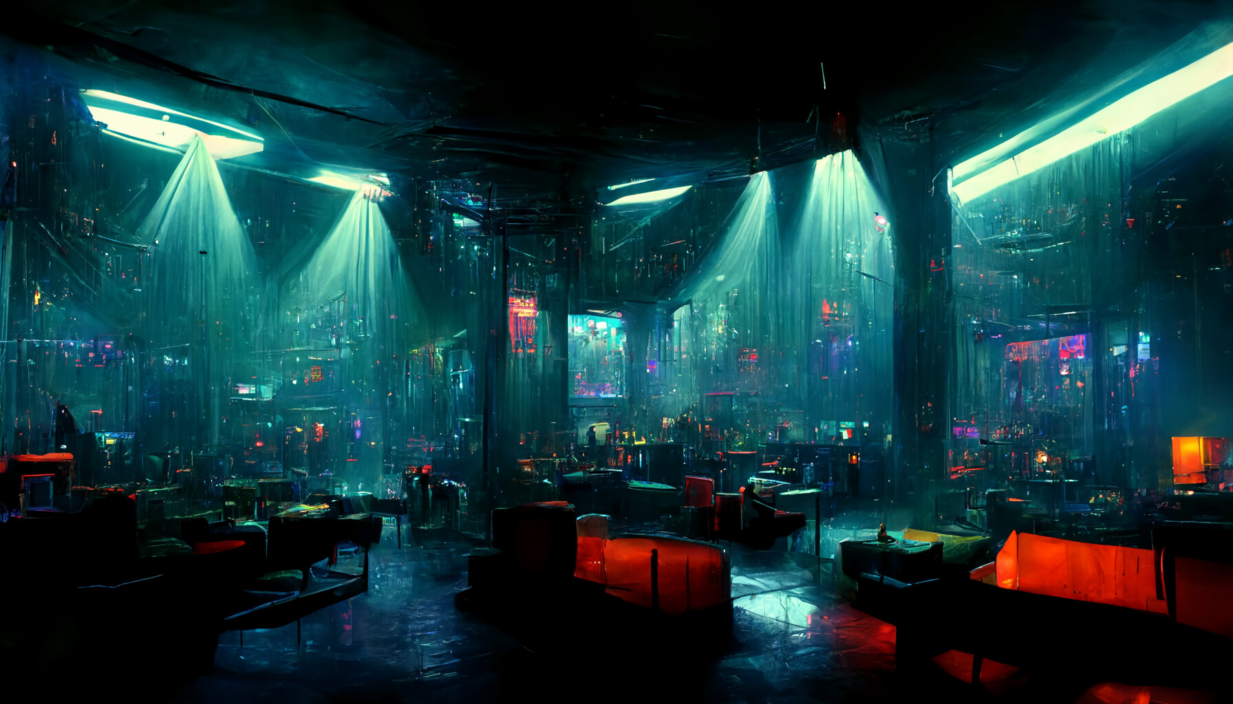 ArtStation - Nightclub Backgrounds - Sci-fi, extremely beautiful ...