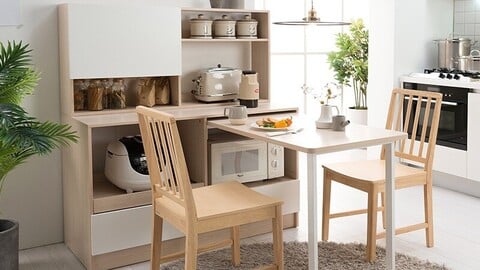 Real multipurpose island dining table