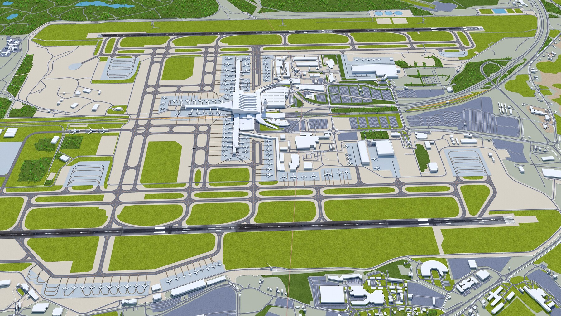 ArtStation - Oslo Gardermoen Airport 3d model | Game Assets