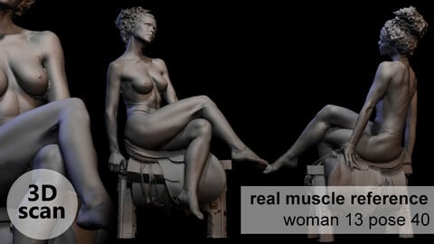 3D scan real muscleanatomy Woman13 pose 40