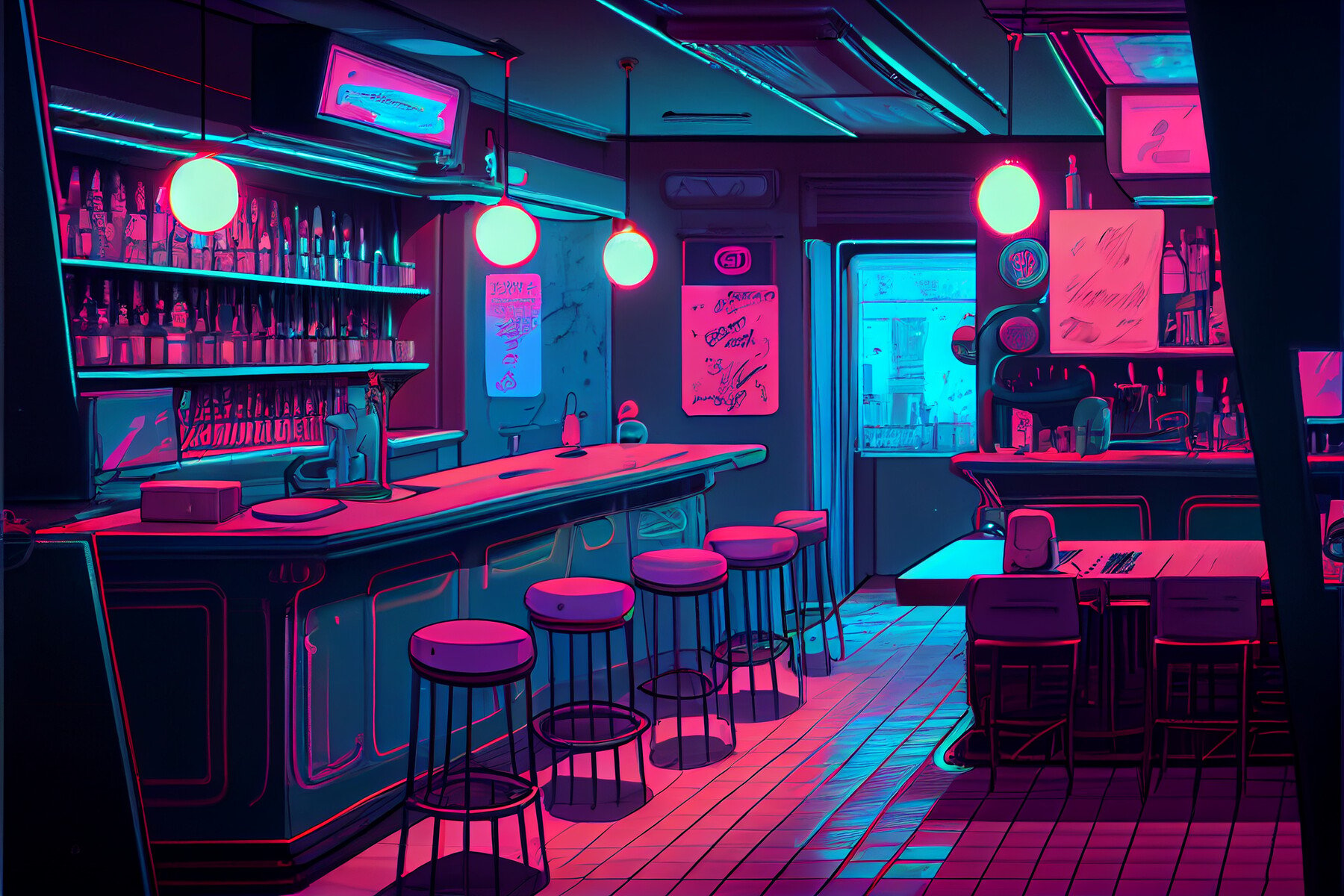 ArtStation - Background - Restaurants and Cafes (Pictures are sharp and ...