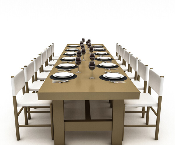 ArtStation - 3D model dining table 008 | Resources