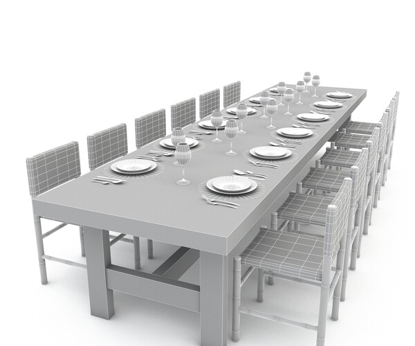 ArtStation - 3D model dining table 008 | Resources