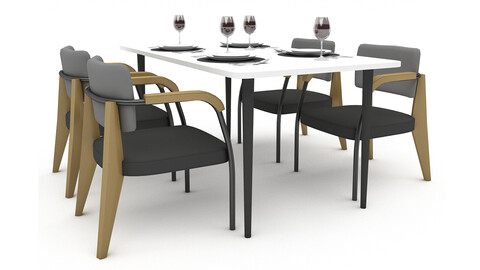 3D dining table 010