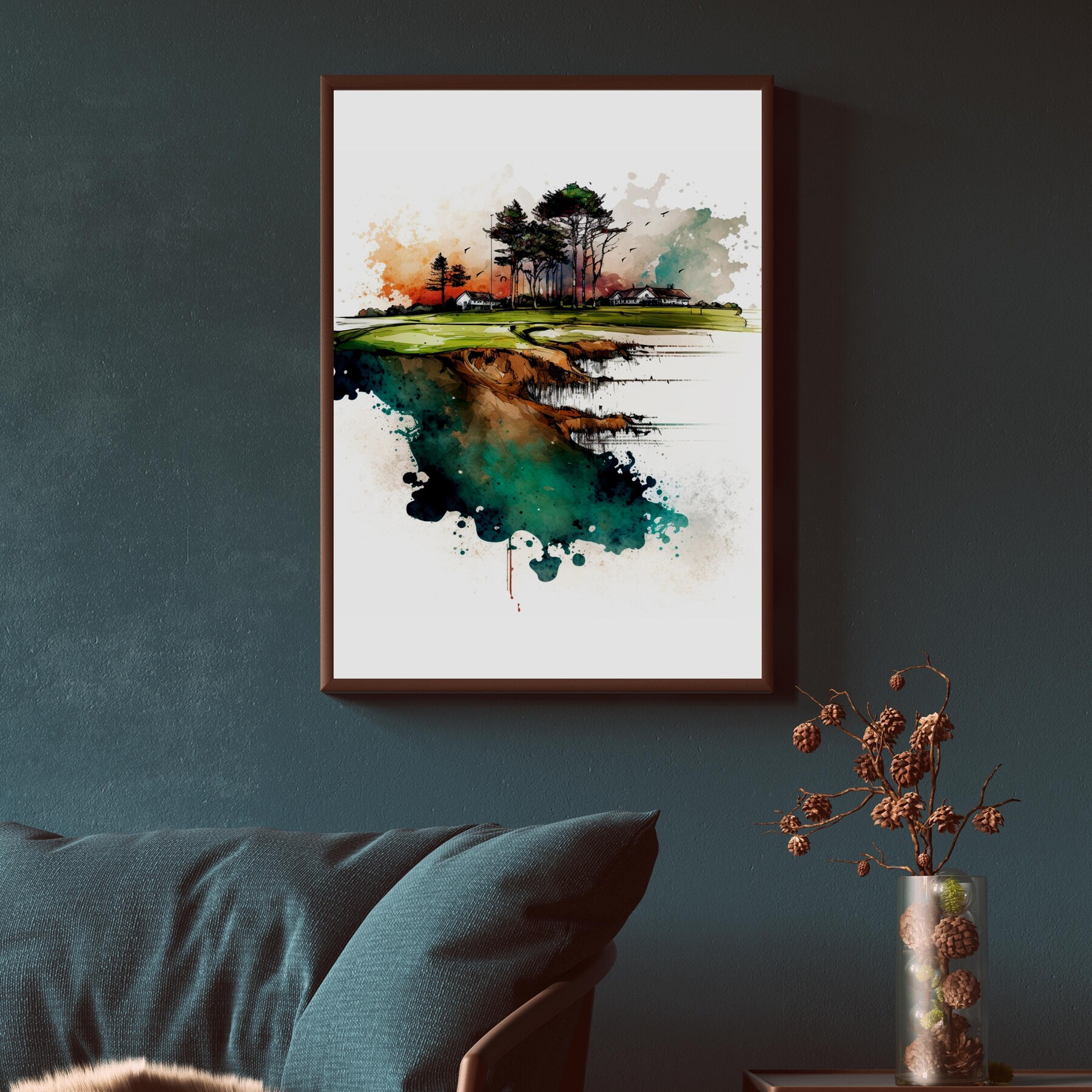 ArtStation - Watercolor Painting, Printable Wall Art, Beige Print ...