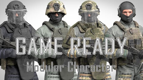 MILITARY Game Ready Character Russian Assault Soldier