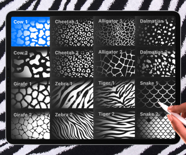 ArtStation - Seamless Animal Textures Brush Set For Procreate | Brushes