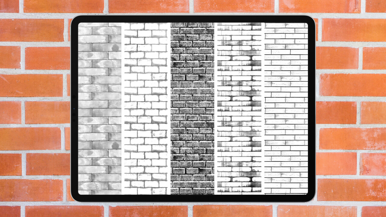 ArtStation HD Seamless Brick Texture Brush Set For Procreate Brushes