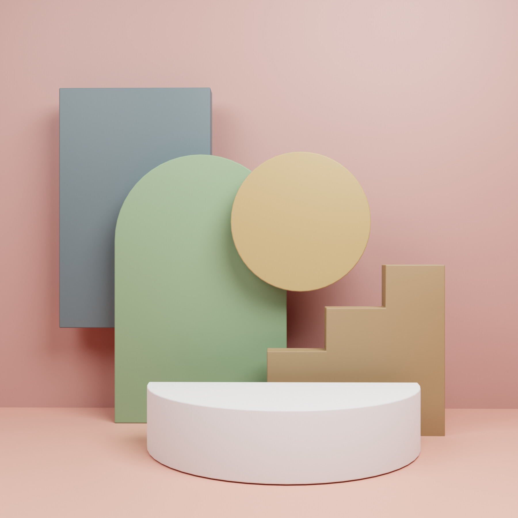 ArtStation 3d rendering of pastel color backdrop blender 3.x Resources