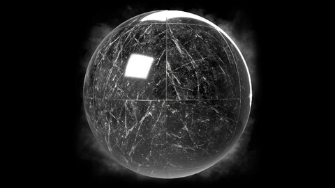 Black Marble Tiles PBR texture