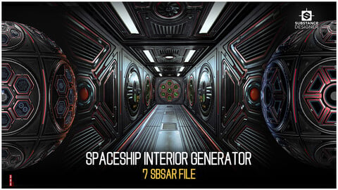 Spaceship Interior Panel generator | PBR MAaterial |SBSAR