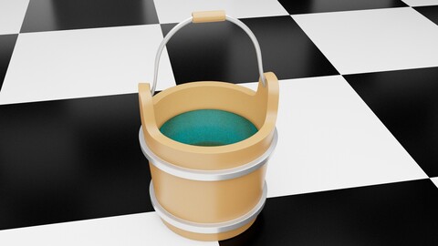 Cartoon Bucket With Water