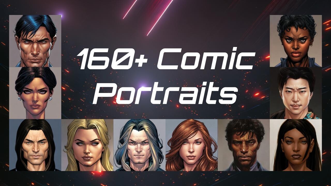 ArtStation - 160+ Comic Portraits | Game Assets