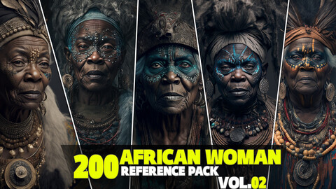 200 African Woman Reference Pack Vol.02