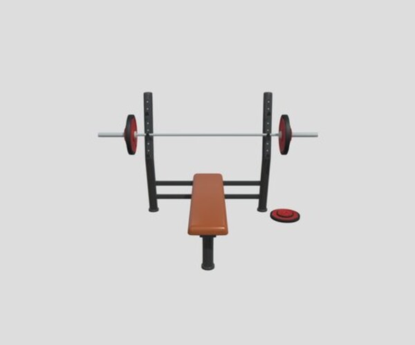 ArtStation - Olympic Flat Bench | Game Assets