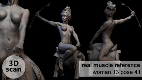 3D scan real muscleanatomy Woman13 pose 41