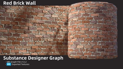 Red Brick Wall Material | Substance Designer Graph