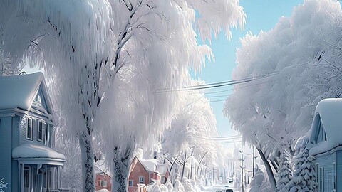 snow covered street